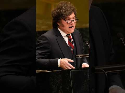 MILEI carga contra la ONU y la tacha de «organización INÚTIL» en la ASAMBLEA GENERAL #shorts