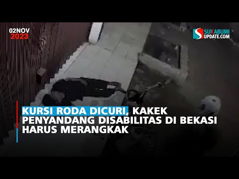 Kursi Roda Dicuri, Kakek Penyandang Disabilitas di Bekasi Harus Merangkak