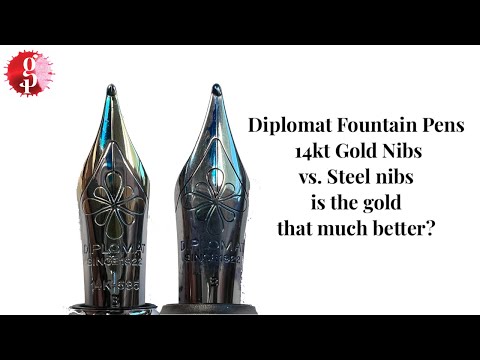 Diplomat Fountain Pens 14kt Gold vs. Steel Nibs - is the gold that much better? A subjective look!