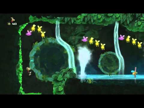 Rayman Legends Playthrough Part 74 - [Back To Origins] Jibberish Jungle - Climb Out
