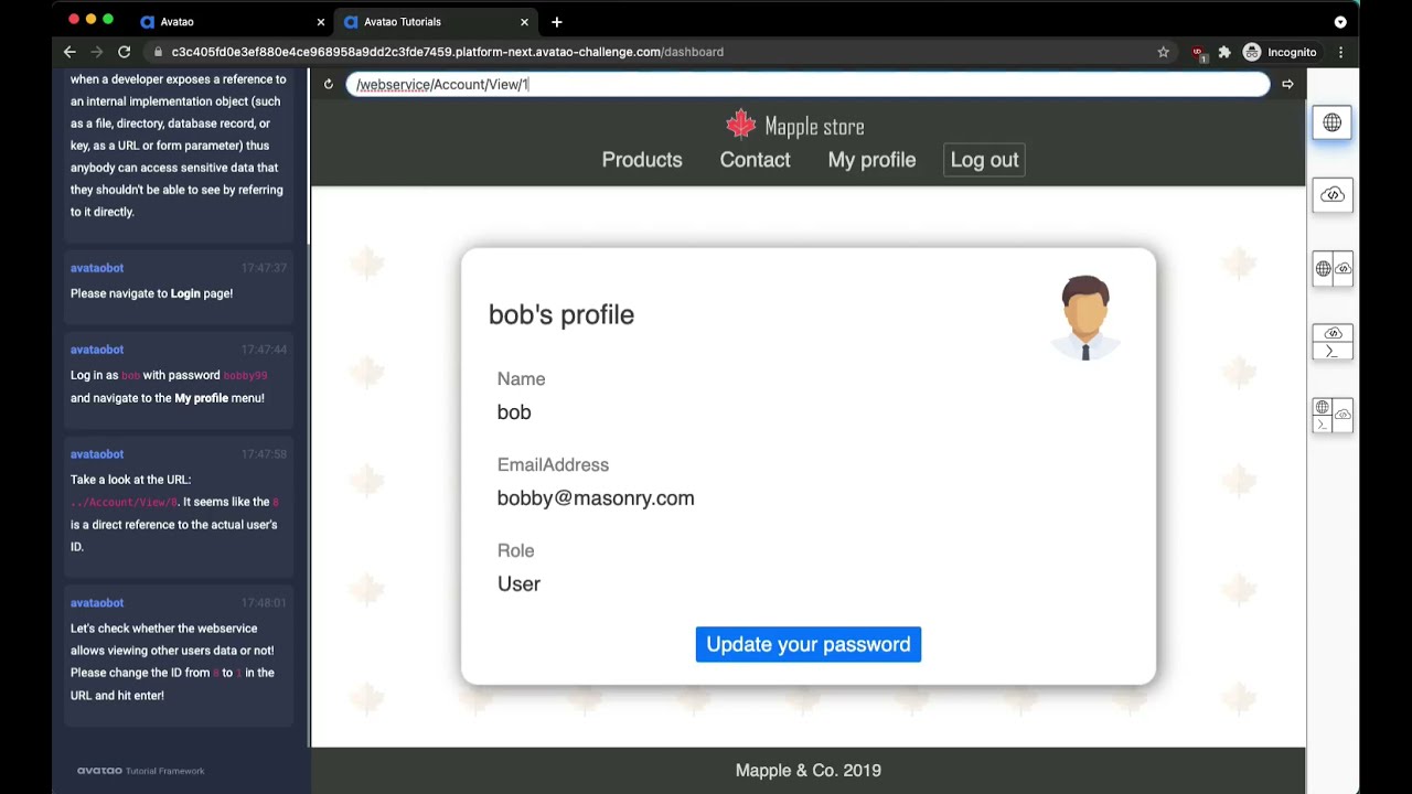 C# exercise on Avatao