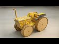 How To Make Matchbox Tractor At Home Diy Mini Tractor Toy Project Cardboard Tractor Making