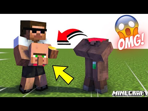 Minecraft, But We Can Take VILLAGER'S HEAD (VERY SCARY) !!😱😱