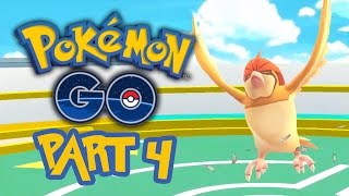 Pokemon GO Gameplay Walkthrough Part 4 - GYM BATTLES & FIRST EVOLUTION