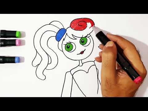 como dibujar Puppy Playtime Cute mommy long legs - Dibujo de mommy long legs Puppy Playtime