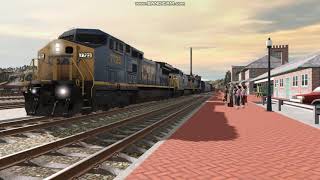 Trainz Railroad Simulator 2019: CSX C40-8W 7723 Passing the St. Nicolaus Station