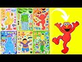 Sesame Street DIY Make A Face Stickers With Elmo Cookie Monster Big Bird Toddler Sticker Book