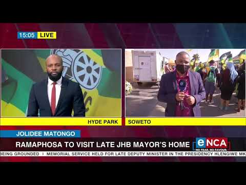 Jolidee Matongo Ramaphosa to visit late Johannesburg mayor's home