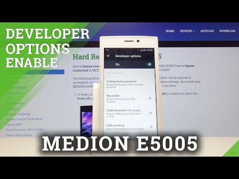 Developer Options in MEDION E5005 – OEM Unlock & USB Debugging
