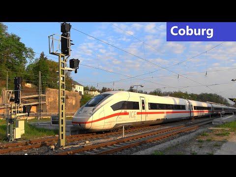 Bahnhof Coburg: ICE-T➡️Hamburg-Altona, ICE4➡️München Hbf, RE49 von Sonneberg mit BR612