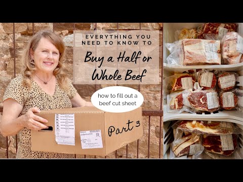 HOW TO FILL OUT A BEEF CUT SHEET WHEN BUYING BEEF IN...