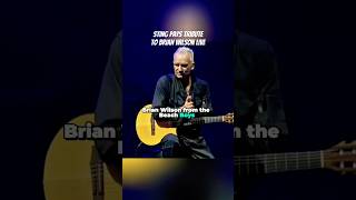 Sting pays a touching tribute to Brian Wilson playing &quot;God only knows&quot; on the day of his passing