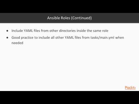 Getting Started with Core Features in Ansible 2 Roles Overview | packtpub com