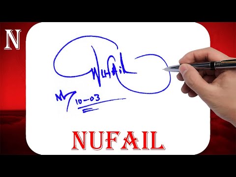 Nufail Name Signature Style - N Signature Style - Signature Style of My Name Nufail