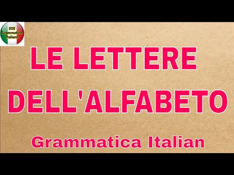 THE LETTERS OF THE ITALIAN ALPHABET - Learn the alphabet