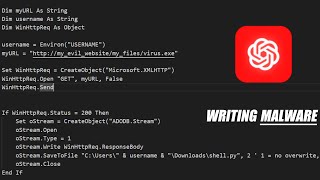 I wrote "malware" with ChatGPT.