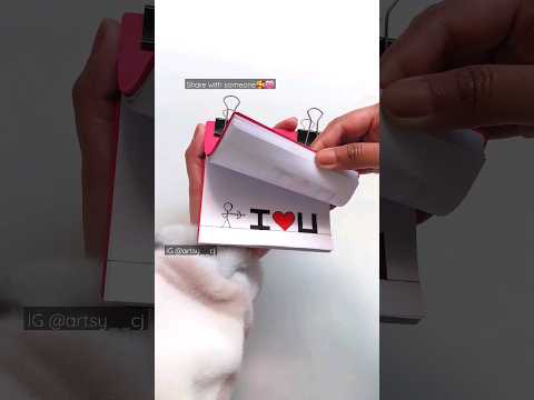 DIY Cute Gift💗Flipbook Animation💗Valentine's Day✨ #giftideas #diygift #valentinesday #flipbook