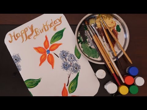 Hand Painted Birthday / Greeting Card (4K)
