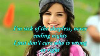 Selena Gomez - Sick of You - Lyrics