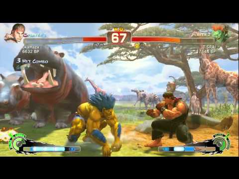 SSF4: okamaza (Ryu) VS T SRAI (Blanka)