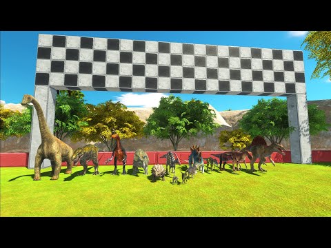 TEST SPEED RACE ALL DINOSAURS  - Animal Revolt Battle Simulator