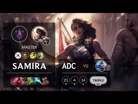 Samira ADC vs Ashe - KR Master Patch 10.23