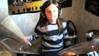 Kataklysm - As I Slither drumcover by 8 year old boy