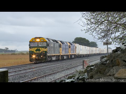 7902V Mildura Container Train At Gheringhap G539 BL32 G519 (6/9/2024) - PoathTV Australian Railways
