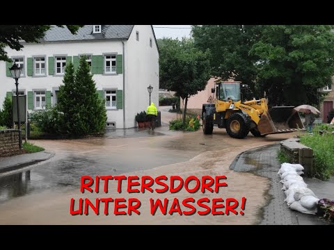 Land unter: Hochwasser in Rittersdorf bei Bitburg!