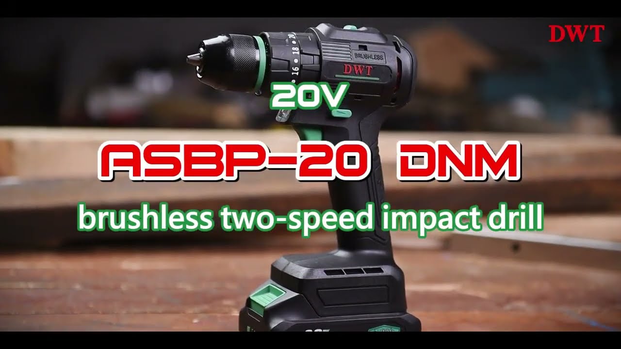 Акумуляторний ударний дриль шуруповерт DWT ASBP-20 DNM-2 BMC відео 1