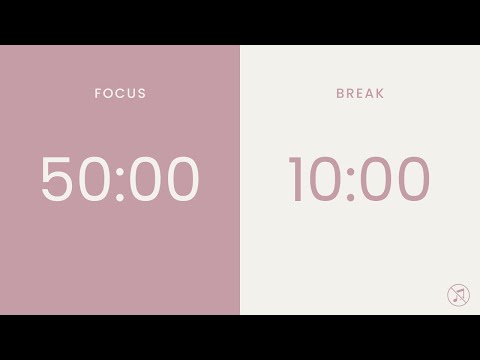 50/10 Pomodoro Timer | 3 x 50 min | Focus | Study | Reflection | Productivity