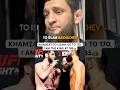 KHAMZAT WARNS ISLAM ABOUT WANTING TO MOVE UP TO MIDDLEWEIGHT