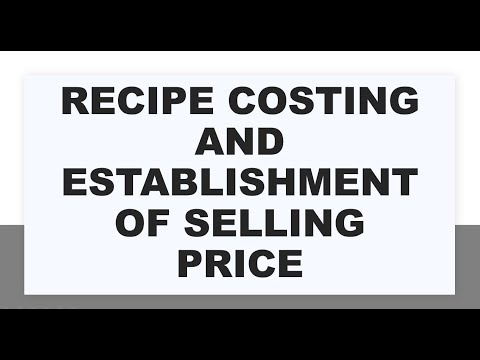 How to Calculate Food Cost || How to Calculate Selling Price
