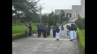 preview picture of video 'Baton Rouge Marching Drum Corps and Starette Dancers Warm Up for 2013 Spanish Town Mardi Gras Parade'