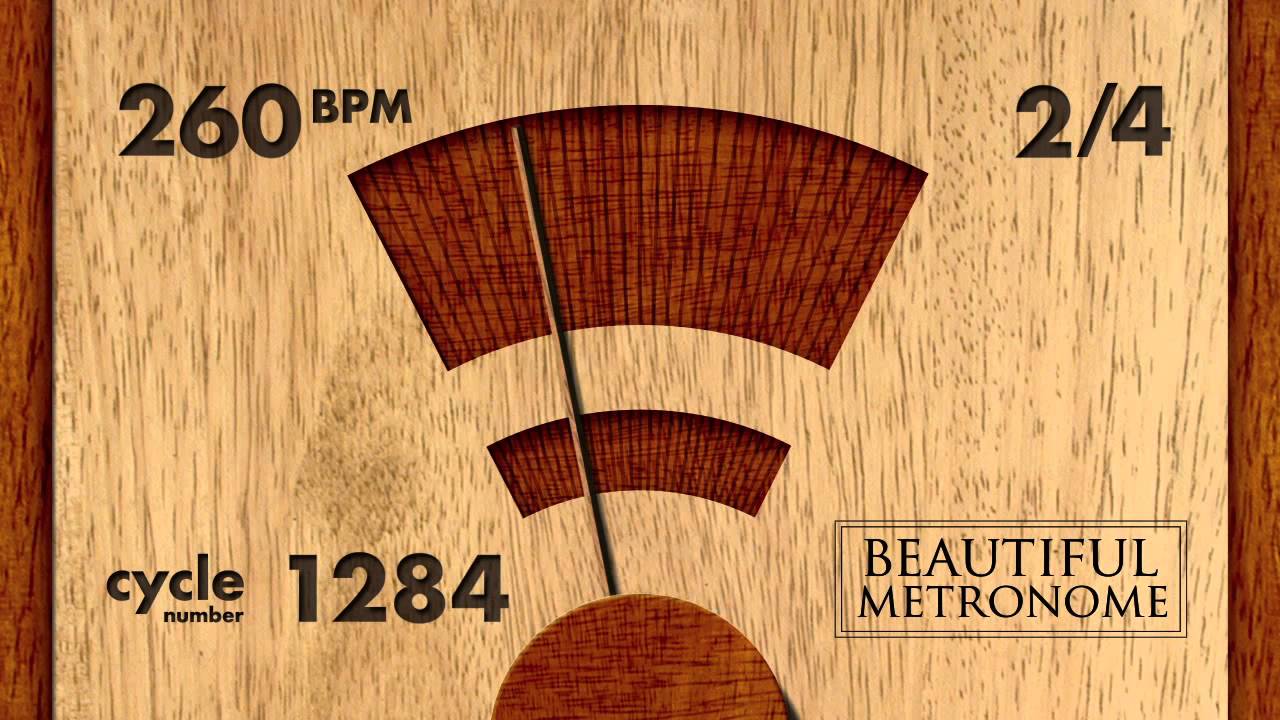 260 BPM 2/4 Wood Metronome HD