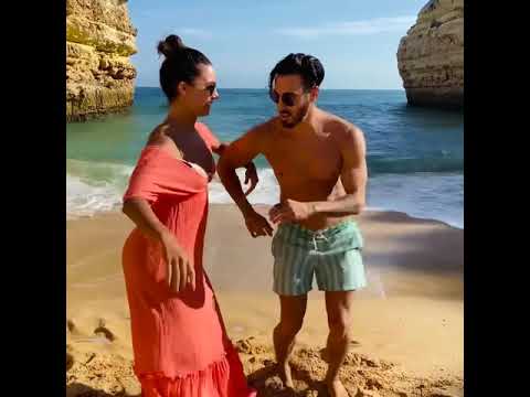 Charlie Zafra Vicente and Veronica Lopez Salsa Dancing at Albufeira beach, Portugal