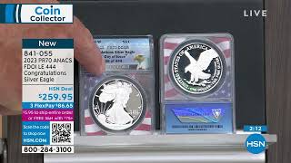 2023 PR70 ANACS FDOI LE 444 Congratulations Set Silver E...