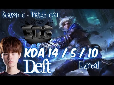 EDG Deft EZREAL vs LUCIAN ADC - Patch 6.21 KR Ranked