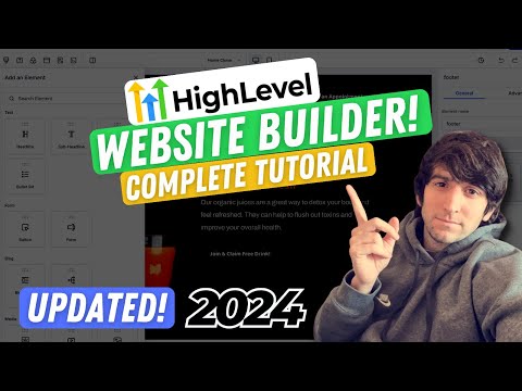GoHighLevel Website Builder Complete Tutorial! Updated for 2024! FREE COURSE!