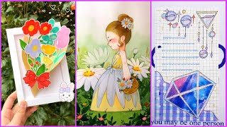 How to draw & decorate Bullet Journal with washi tape & sticker tutorial | #bulletjournal