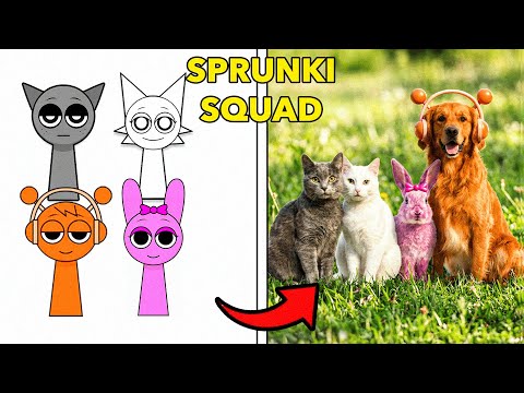 GUESS THE SPRUNKI SQUAD AS PETS!!!