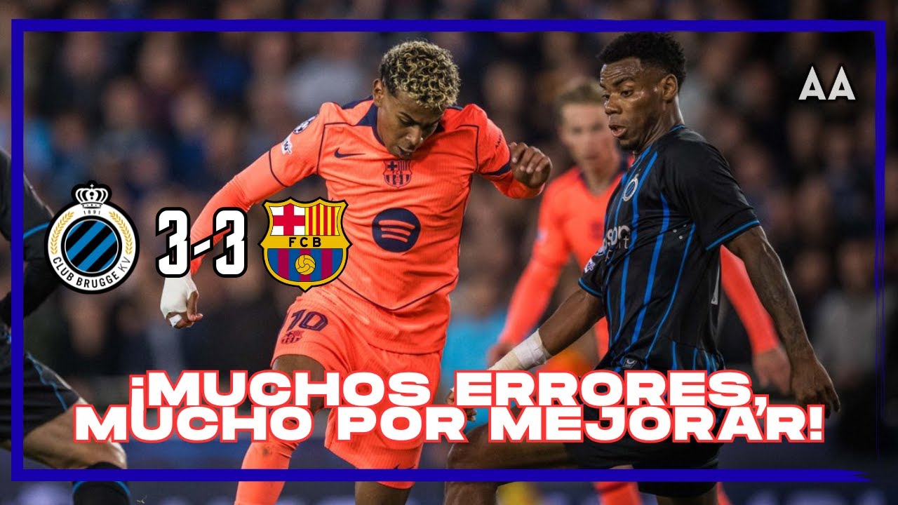 ¡OTRA MALA NOCHE EN CHAMPIONS LEAGUE! Barcelona saca el empate en su visita a Bélgica