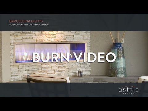 ****  WHILE SUPPLIES LAST - REPLACED BY ODLVF48ZEN.  **** Astria Barcelona Lights 48" Vent Free Linear Outdoor Fireplace with Electronic Ignition, Natural Gas (ODLVF48ZEN) (F4494)