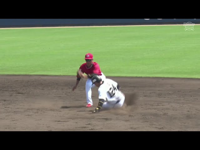 【ファーム】足で魅せる!! バファローズ・遠藤成 8試合連続の盗塁を決めてチャンスメイク!! 2025年6月20日 オリックス・バファローズ 対 広島東洋カープ