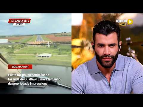 Vídeo: Piloto faz pouso particular na fazenda de Gusttavo Lima e tamanho da propriedade impressiona.