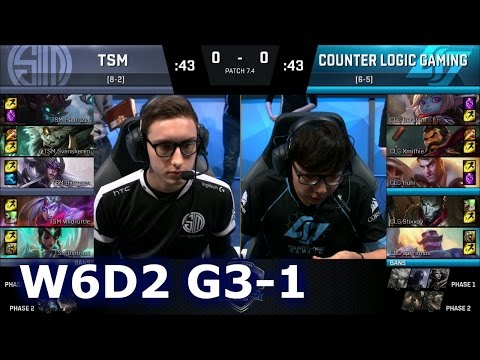 TSM vs CLG Game 1 | S7 NA LCS Spring 2017 Week 6 Day 2 | Team Solomid vs CLG G1 W6D2 1080p