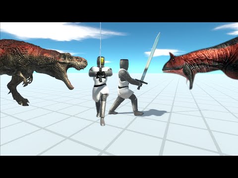 CARNIVORE DINOSAURS VS ANCIENT HUMANS in Animal Revolt Battle Simulator