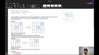 YouTube video '3033 Modify the Matrix || Brute Force without extra space 🔥'