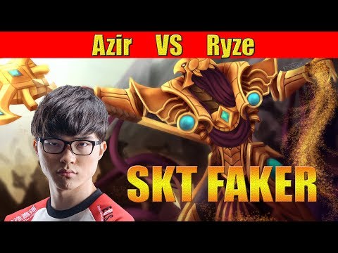SKT Faker Azir Mid Lane 아지르 VS Ryze