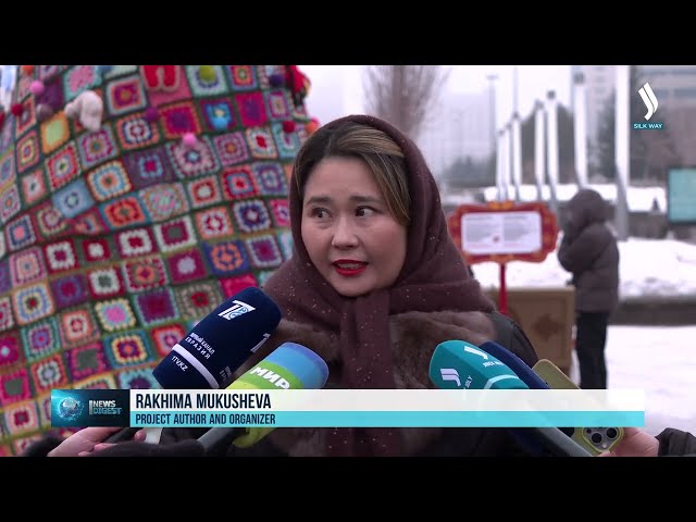 Астанада ұлттық нақыштағы эко шырша орнатылды